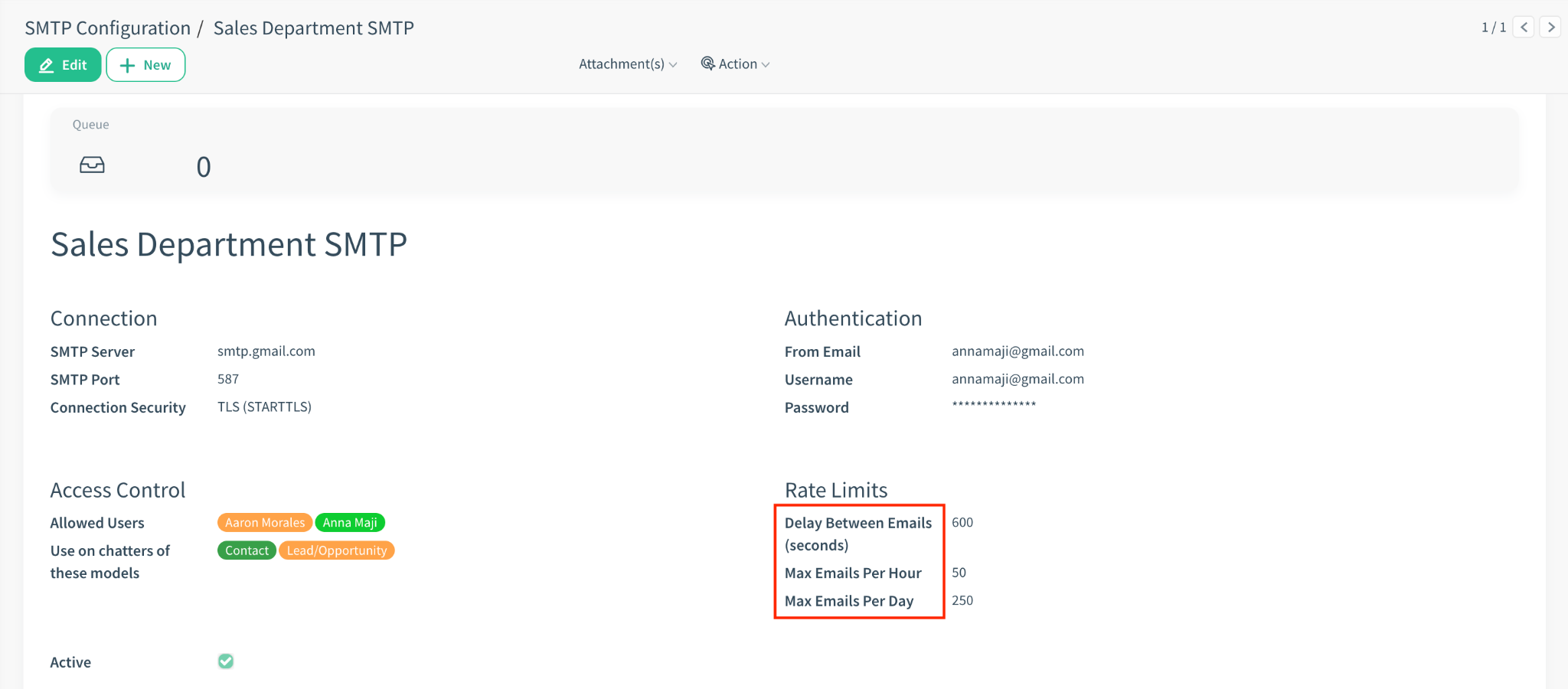 Campaign Activity Configuration Screenshot