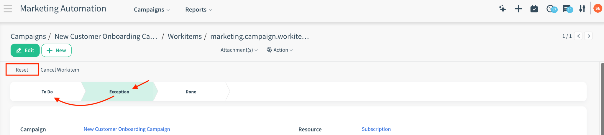 Campaign Activity Configuration Screenshot